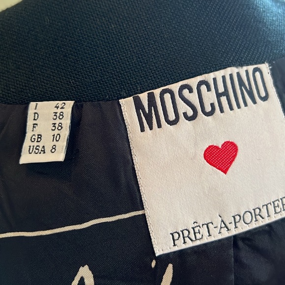 Moschino Women's Classic Black Buttoned Blazer - Picture 4 of 4